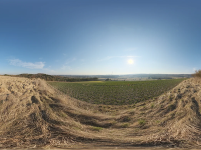 户外草坪真实天空8K全景HDR