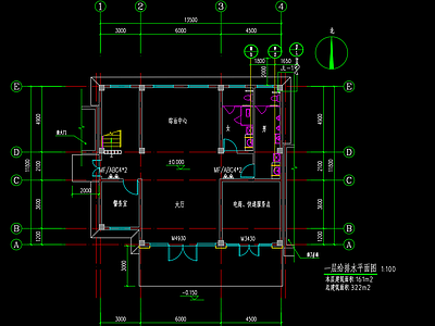 滨湖花园小区物业用房给排水 施工图 建筑给排水