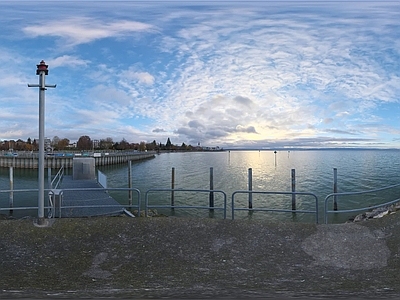 外景湖岸天空8k全景HDR