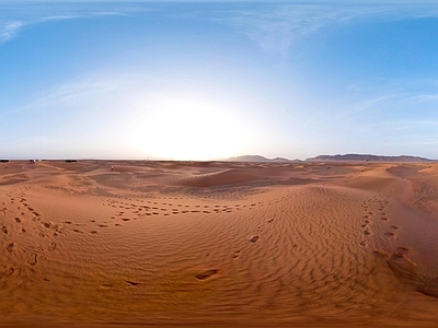 HDR无际沙漠晴空 黄昏HDR