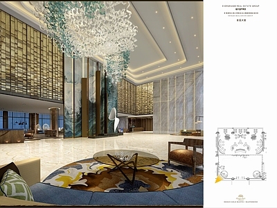 公寓酒店装修 施工图 效果图 公区