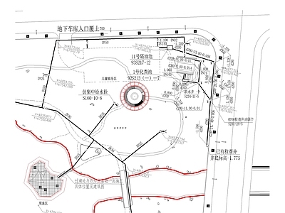 公园给排水平面图 施工图 园林景观给排水