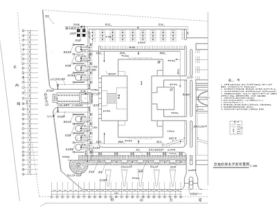 别墅景观给排水平面及综合管网图 施工图 园林景观给排水