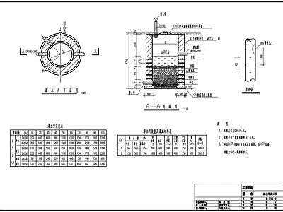砖混结构渗水井平面剖面图 施工图 市政给排水
