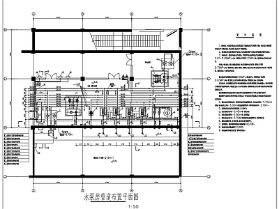 排水消防泵房屋顶水箱人防水箱设计图 施工图 建筑给排水