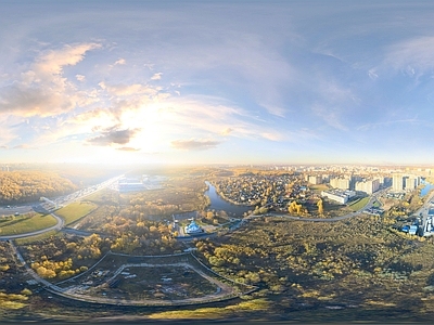 城市广场 户外 天空 HDR全景图