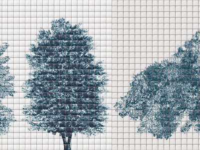 大树图案压花瓷砖马赛克装饰墙面