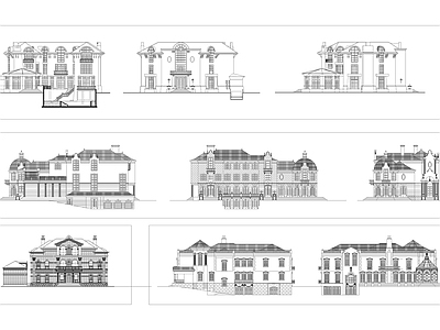 14套别墅外立面设计图库
