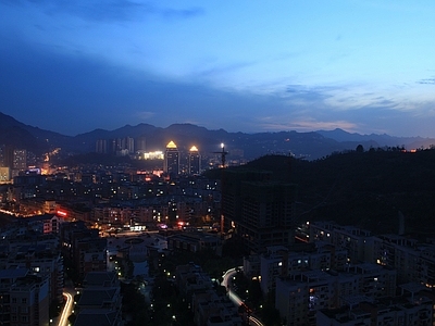 夜景外景天空贴图 晚上城市外景