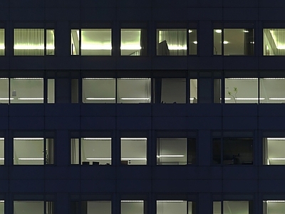 现代窗户夜景 夜晚