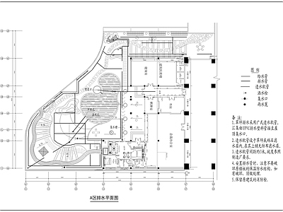 屋顶花园给排水 施工图 园林景观给排水