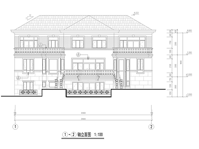 二层七百平豪华别墅建筑 施工图