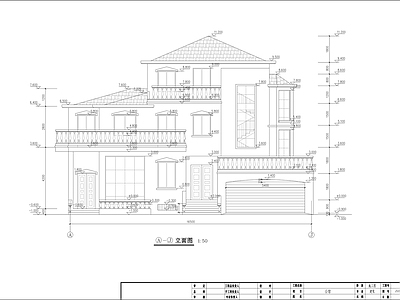 豪华独栋别墅建筑 施工图