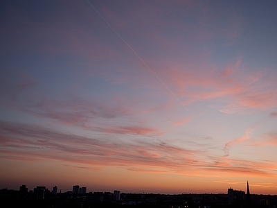 户外城市黄昏天空 夜晚天空