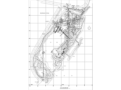 公园给水排水平面图 园林景观给排水