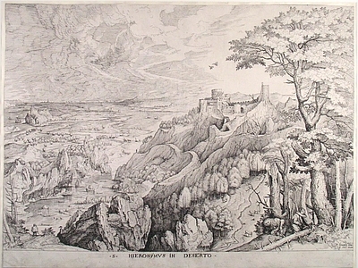 欧式黑白风景版画装饰画 欧式装饰画