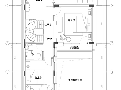 中式二层合院别墅全套内装 施工图