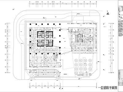 商务中心五层裙房消防 施工图 建筑给排水