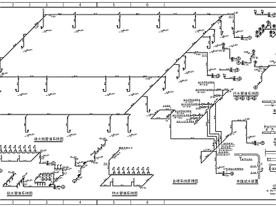 立体高架仓库消防自喷给排水系统 施工图 建筑给排水