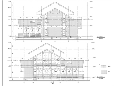 多层现代别墅建筑 施工图