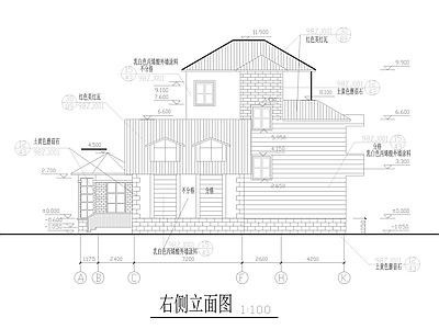 三层自建别墅建筑 施工图 自建房