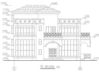 400平多层独栋别墅建筑 施工图