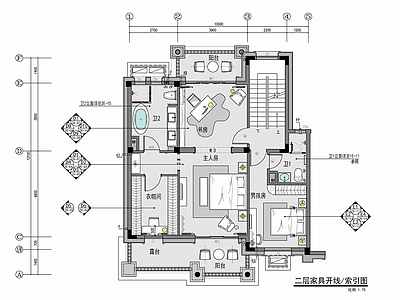 三层双拼别墅家装室内 施工图