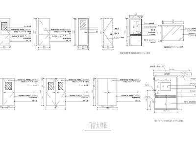 实验室净化门窗 施工图 通用节点