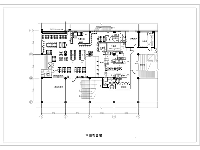 大型西式餐厅室内装修 施工图