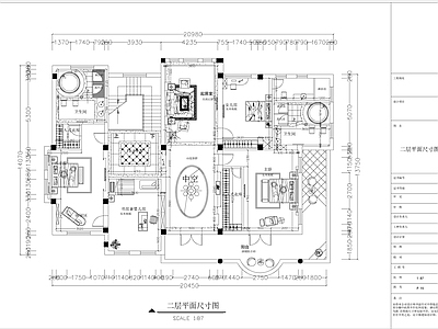 欧式4层别墅室内装修 施工图