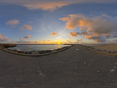 全景室外黄昏天空HDR