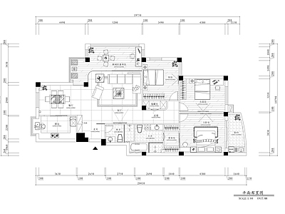 180平四室两厅两卫大平层家装全套  施工图