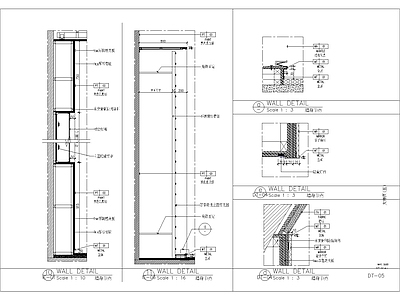 展厅墙面吊顶地面通用节点 施工图