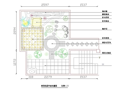 别墅屋顶花园及庭院景观 施工图