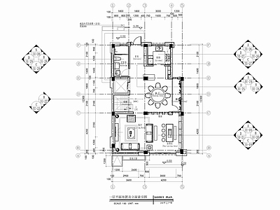 五层新中式小别墅室内 施工图