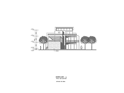 几套斜屋顶别墅建筑 施工图