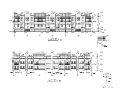 连排别墅建筑 施工图