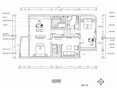 两层小别墅家装室内 施工图