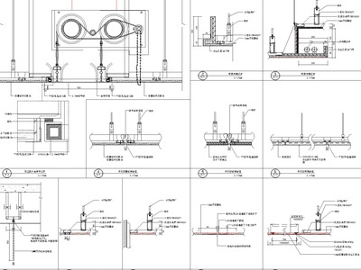 天花墙面地坪通用节点 施工图
