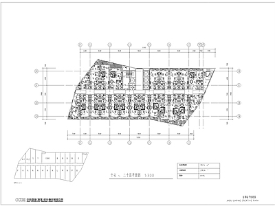 47套青年单身居家小公寓建筑平面图