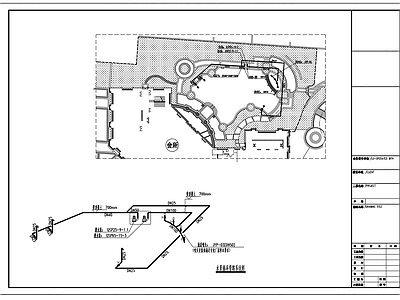 绿化灌溉水景循环管路系统 施工图 园林景观给排水