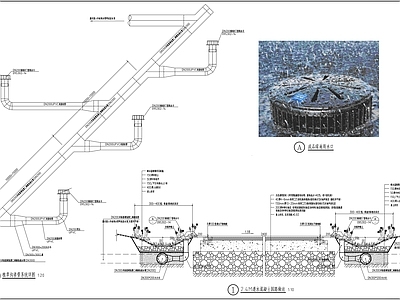 海绵城市排水系统详图 施工图 园林景观给排水