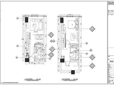 58㎡现代简约公寓室内 施工图