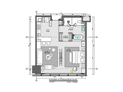 75㎡公寓样板间室内 施工图