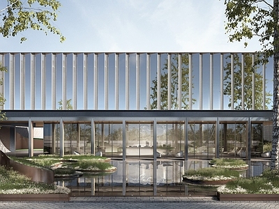 现代示范区入口外立面 天华建筑