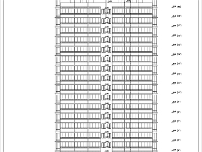 高层单身公寓建筑 施工图