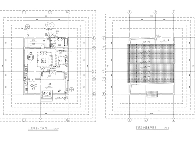 别墅建筑给排水设计 施工图