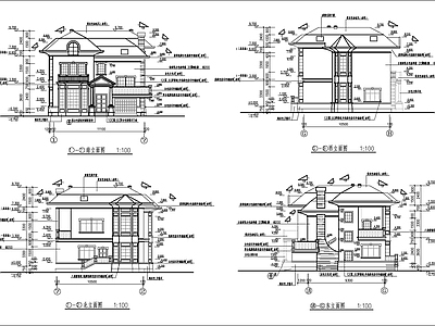 小型欧式别墅建筑图 施工图