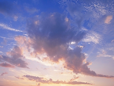 万能高清日出天空云朵贴图 天空