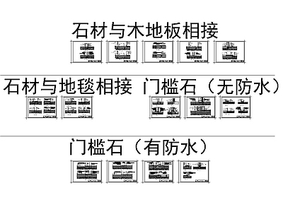 石材墙面地面大样节点 施工图